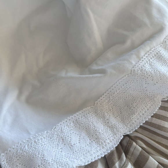 ZARA HOME white embroidered hem pants NWOT - Picture 6 of 6